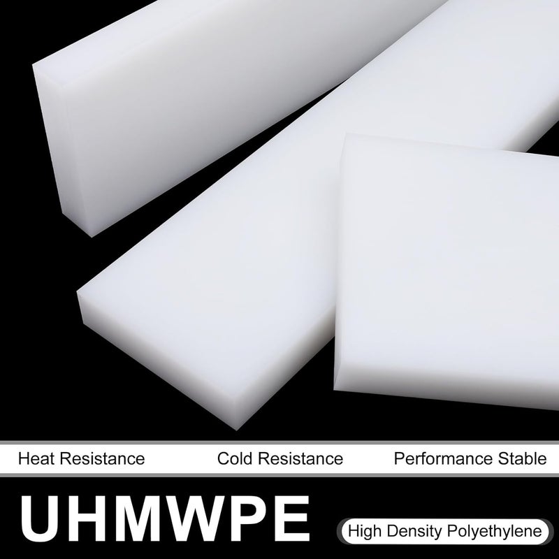 Happara UHMWPE Ultra High Molecular Weight Polyethylene Tapping Block for Engineering, Flooring, DIY, Nylon Blocks Plastic Rectangular Solid Bar for Machining Home Improvement (3/4" x 9" x 3", 1) - Image 3